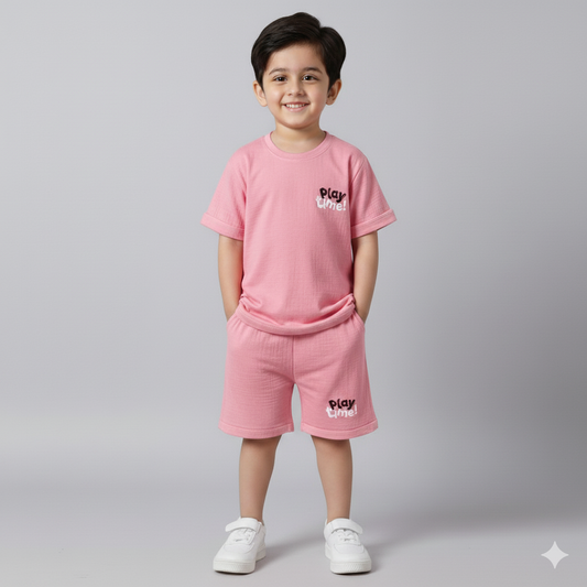 Adorable Kids' Playtime & Smile Three-Piece Sets - Soft & Stylish Shorts Outfits