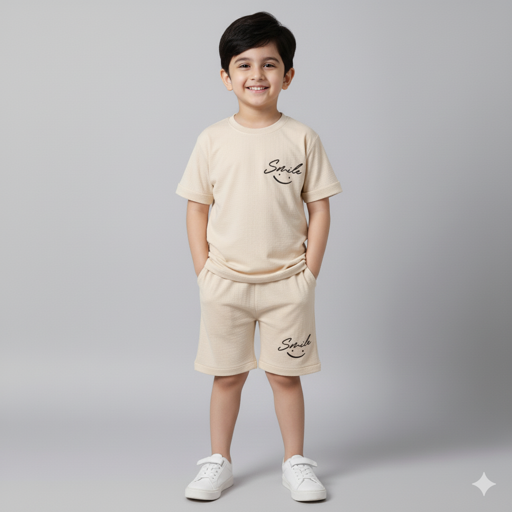 Adorable Kids' Playtime & Smile Three-Piece Sets - Soft & Stylish Shorts Outfits