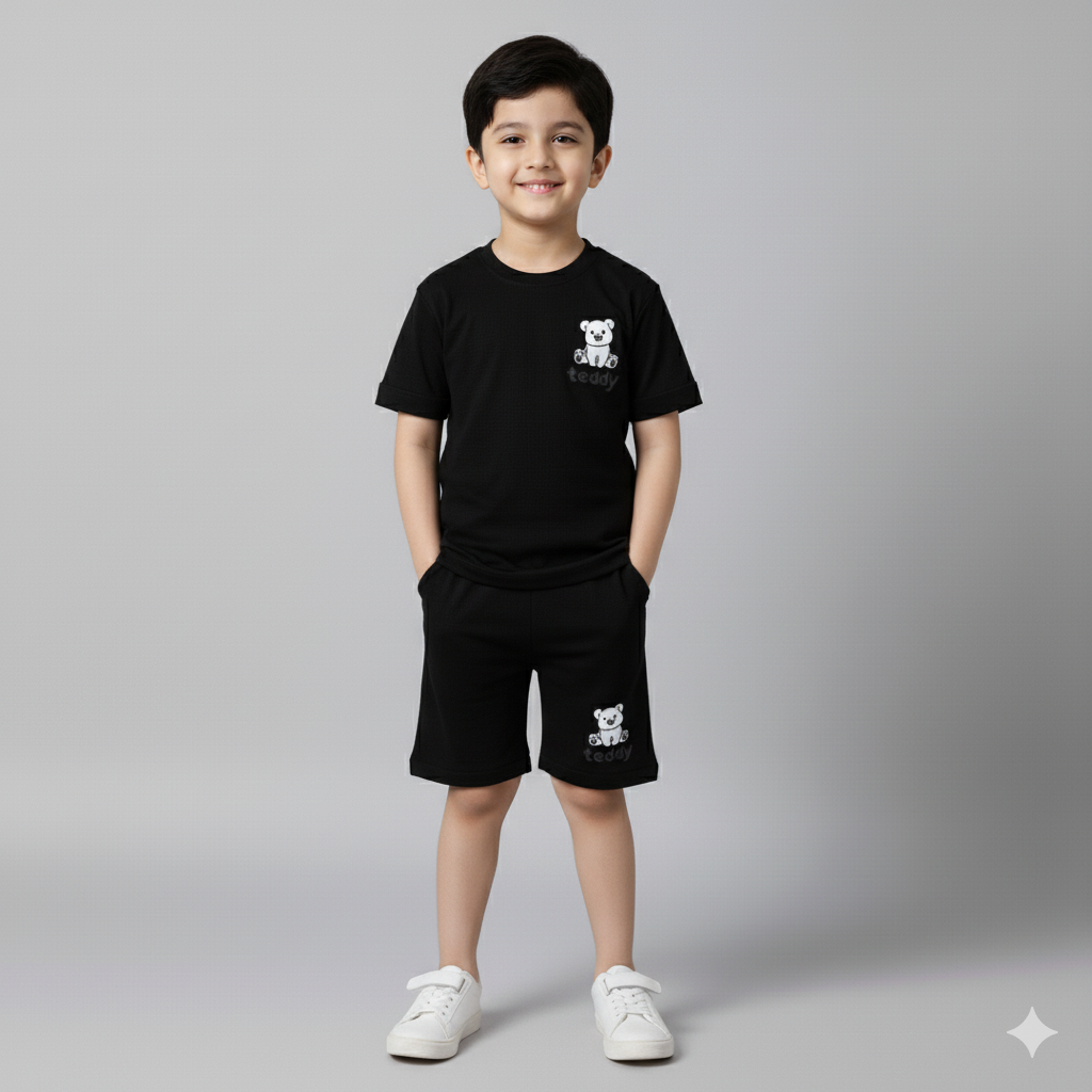 Adorable Kids' Playtime & Smile Three-Piece Sets - Soft & Stylish Shorts Outfits